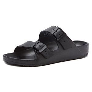 weestep essential lightweight double buckle slip-on flat adjustable women's men's sandals