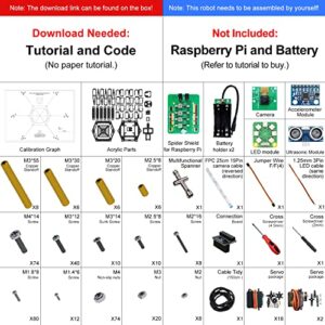 FREENOVE Big Hexapod Robot Kit for Raspberry Pi 4 B 3 B+ B A+, Walking, Self Balancing, Live Video, Face Recognition, Pan Tilt, Ultrasonic Ranging, Camera Servo (Raspberry Pi NOT Included)