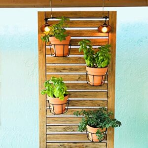 MTB 8 in Balcony Plant Baskets, Deck Over The Rail Fence Planter Box, Pack of 4, Hanging Railing Planter Flower Pot Holders