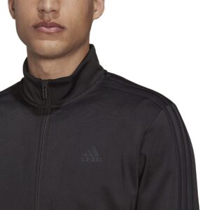 adidas Men's Warm-up Tricot Regular 3-stripes Track Jacket Black/Black 3X-Large