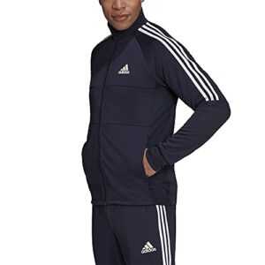 adidas men's aeroready sereno cut 3-stripes slim track top, legend ink, x-small