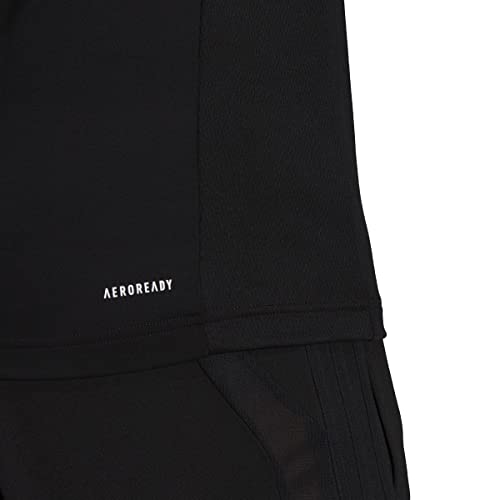 adidas Men's AEROREADY Sereno Cut 3-Stripes Slim 1/4-Zip Training Top, Black/White, Medium