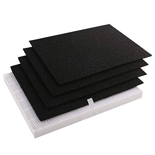 Nispira True HEPA Filter Replacement with Activated Carbon Compatible with Winix Air Purifier Model C545, P150, B151, 9300. Compared to C545 1712-0096-00 Filter S / 113050 Filter C. 2 Sets