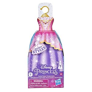disney princess secret styles surprise princess series 1, mini fashion doll with dress, blind box collectible toy for girls 4 years and up
