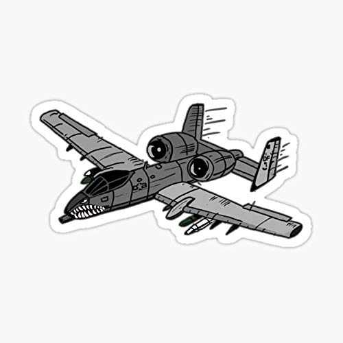 A-10 Warthog Digital Painting Sticker - Sticker Graphic - Auto, Wall, Laptop, Cell, Truck Sticker for Windows, Cars, Trucks