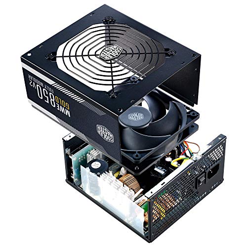 Cooler Master MWE Gold 850 V2 Full Modular, 850W, 80+ Gold Efficiency, 2 EPS Connectors, 120mm HDB Fan, Semi-fanless Operation, 5 Year Warranty