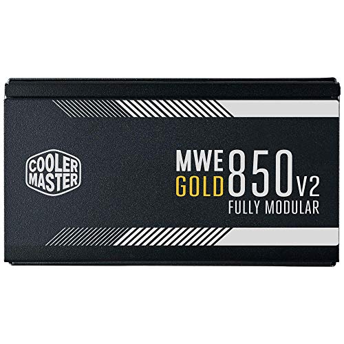 Cooler Master MWE Gold 850 V2 Full Modular, 850W, 80+ Gold Efficiency, 2 EPS Connectors, 120mm HDB Fan, Semi-fanless Operation, 5 Year Warranty