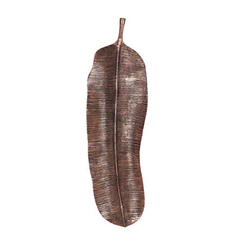 Christopher Knight Home Lyerly Large Leaf Wall Decor, Raw Copper