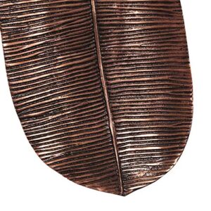 Christopher Knight Home Lyerly Large Leaf Wall Decor, Raw Copper