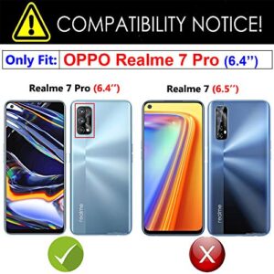 None/Brand Realme 7 Pro Case, Realme 7 Pro Hybrid Case, Dual Layer Protection Shockproof Cover Hybrid Rugged Case with Kickstand for Realme 7 Pro, Blue