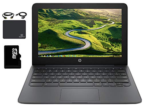 HP 2020 Premium Chromebook 11.6" HD Laptop Business & Student, Intel Celeron N3350, 4GB RAM, 32GB eMMC+64GB SD Card, HD Webcam, Bluetooth, Chrome OS, Wireless-AC,WiFi, USB-A&C, w/HubXcel Accessories