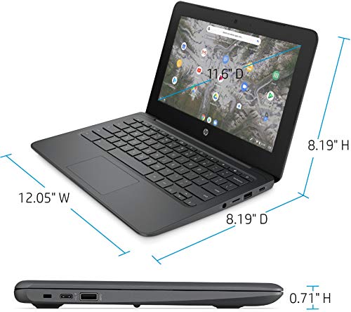 HP 2020 Premium Chromebook 11.6" HD Laptop Business & Student, Intel Celeron N3350, 4GB RAM, 32GB eMMC+64GB SD Card, HD Webcam, Bluetooth, Chrome OS, Wireless-AC,WiFi, USB-A&C, w/HubXcel Accessories