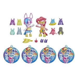my little pony smashin’ fashion party 2-pack - 30 pieces, pinkie pie and dj pon-3 poseable figures and surprise fashion toy accessories