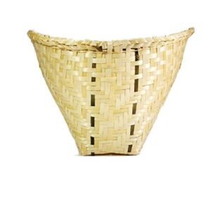 big size sticky rice steamer pot basket made from bamboo nature cover cook kitchen cookware tool vegetables, dim sum, buns, chicken fish meat