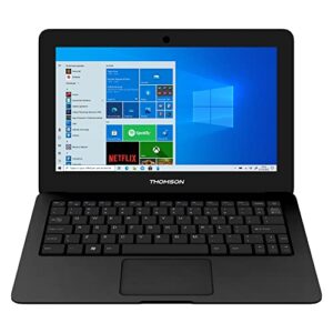 thomson laptop neo 10, 10.1 inch, intel atom, 4gb ram, 64gb emmc storage, windows 10 - black refurbished like new