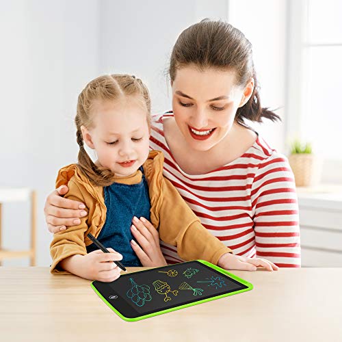 LCD Writing Tablet for Toddlers - 10 Inch Colorful Erasable Doodle Board - Reusable Electronic Painting Pad - Drawing Tablet- Educational Learning Toy for Boys and Girls Kids Ages 3-6 Year Old(Green)