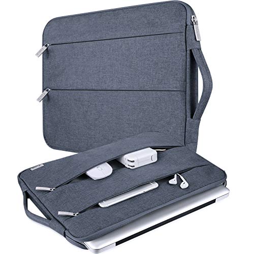 V Voova Laptop Sleeve Carrying Case 15 15.6 Inch,Slim Computer Cover Bag with Handle Compatible with MacBook Pro 15/16,15" Surface Laptop 3/4/5,15-16 Inch HP Dell Asus Acer Laptop,Dark Grey