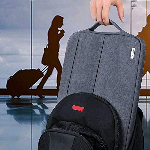 V Voova Laptop Sleeve Carrying Case 15 15.6 Inch,Slim Computer Cover Bag with Handle Compatible with MacBook Pro 15/16,15" Surface Laptop 3/4/5,15-16 Inch HP Dell Asus Acer Laptop,Dark Grey