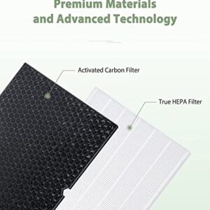 2-Set 5500-2 Air Purifier Replacement Filter for Winix 5500-2, H13 True HEPA Filter & Activated Carbon Filter Kit, Replace 116130 Filter H