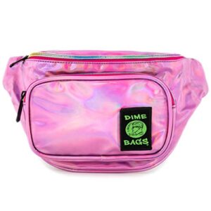 dime bags party pack | festival and party fanny pack | water-resistant waist bag (disco pink)