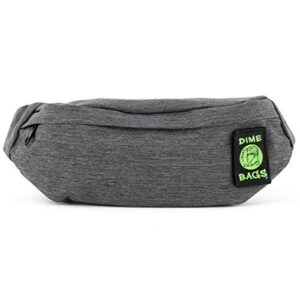dime bags puff pack | water-resistant fanny pack | athletic waist bag (black)