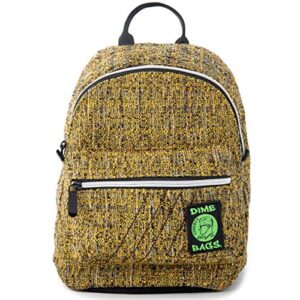 dime bags festy bound mini hemp backpack | stylish mini backpack with secret pocket (static amber)