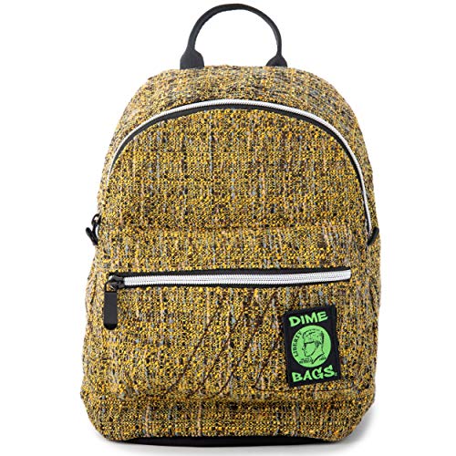 DIME BAGS Festy Bound Mini Hemp Backpack | Stylish Mini Backpack with Secret Pocket (Static Amber)