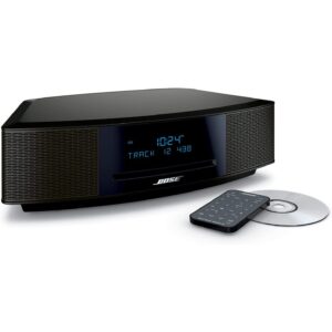 bose wave music system iv - espresso black - for holiday family entertainment - cd/mp3 cd player, advanced am/fm tuner, dual alarm, remote control, 2.4m ac power cable, 4.5" inches tall (renewed)