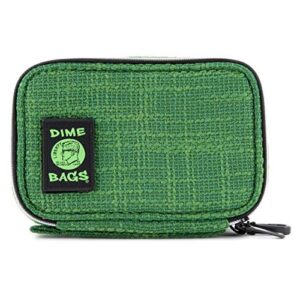 dime bags pod padded travel case with key chain clip | protective hemp pouch with padded interior (7 inch, forest)
