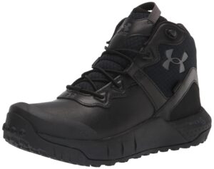 under armour men's micro g valsetz mid lwp hiking boot, black (001)/black, 11
