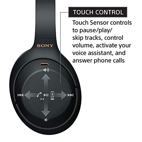 Sony WH-1000XM4 Wireless Premium Noise Canceling Overhead Headphones with Mic for Phone-Call and Alexa Voice Control, Midnight Blue WH1000XM4