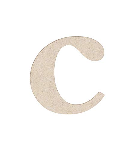 22" Lowercase Times Unfinished Wood Monogram Letter C (Sizes 12"-28")