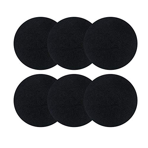 6 Pack Charcoal Filters for Kitchen Compost Bins - Thickening Compost Bin Filters Activated Carbon Filters for Kitchen Compost Bin Filters Replacement, 0.4" Thickness