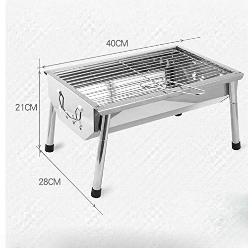 TWDYC Charcoal Grill Barbecue Portable BBQ Stainless Steel Folding BBQ Grill Camping Grill Tabletop Grill for Portable Camping Cooking Small Grill