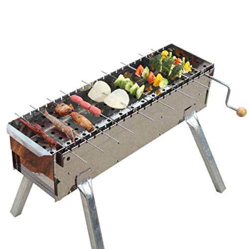 TWDYC Charcoal Grill Barbecue Portable BBQ Stainless Steel Folding BBQ Camping Grill Tabletop Grill for Portable Camping Cooking Small Grill