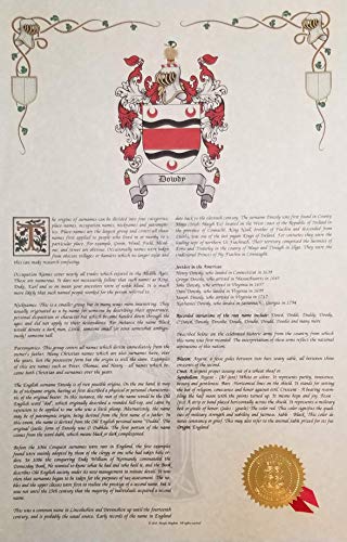 Tolley - Coat of Arms, Crest & History 11x17 Print - Surname Origin: England