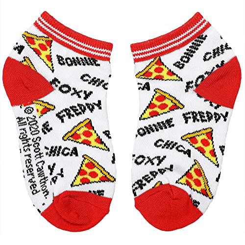 Five Nights at Freddys Horror Video Game Youth 5-Pack Ankle Socks