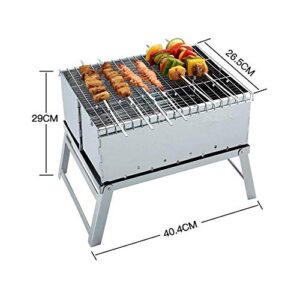 TWDYC Charcoal Grill Barbecue Portable BBQ Stainless Steel Folding BBQ Camping Grill Tabletop Grill Grill for Portable Camping Cooking Small Grill