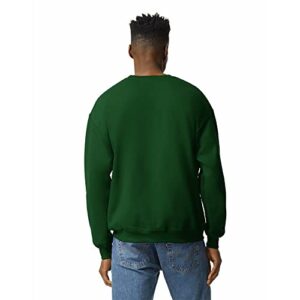 Gildan unisex-adult Fleece Crewneck Sweatshirt, Style G18000, Forest Green, 2X-Large