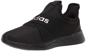 adidas women's puremotion adapt running shoe, black/black/iridescent, 10