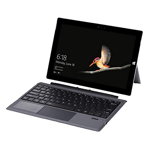 Bluetooth 5.0 Wireless Keyboard with Touchpad for Microsoft Surface Pro 4/5/6/7/7+ Portable Tablet Flip Stand Built in Battery Type C Charging Keyboard