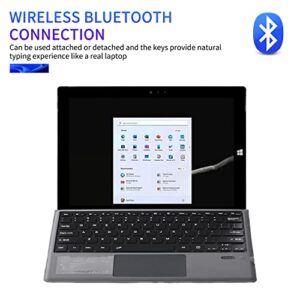 Bluetooth 5.0 Wireless Keyboard with Touchpad for Microsoft Surface Pro 4/5/6/7/7+ Portable Tablet Flip Stand Built in Battery Type C Charging Keyboard