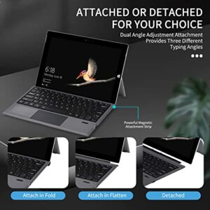 Bluetooth 5.0 Wireless Keyboard with Touchpad for Microsoft Surface Pro 4/5/6/7/7+ Portable Tablet Flip Stand Built in Battery Type C Charging Keyboard