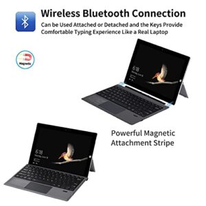 Bluetooth 5.0 Wireless Keyboard with Touchpad for Microsoft Surface Pro 4/5/6/7/7+ Portable Tablet Flip Stand Built in Battery Type C Charging Keyboard