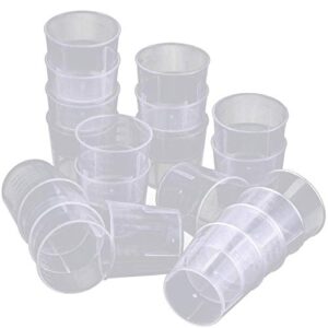 Goeielewe 50PCS Plastic Medicine Cups, 60ml/2oz Clear Reusable Graduated Cups Transparent Scale Measuring Cups, Measure Container for Mixed Pills, Liquid Medication