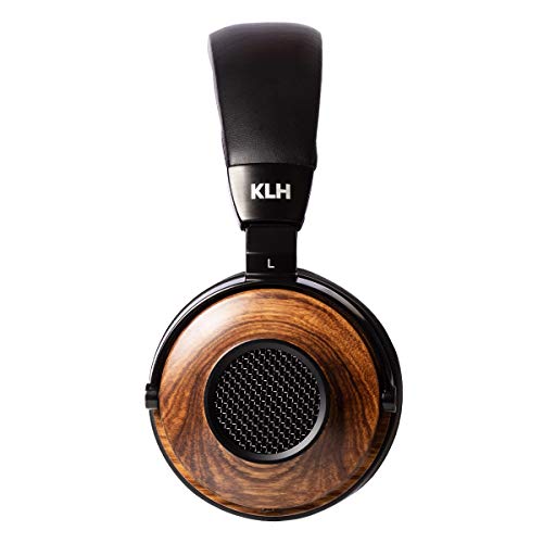 KLH Ultimate One Open-Back Over Ear Headphones | Premium Studio Music | High-Fidelity Beryllium Driver | Deep Bass | Hi-Res Audiophile Premium Quality | Real Zebrawood Ear Cups