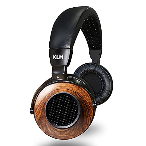 KLH Ultimate One Open-Back Over Ear Headphones | Premium Studio Music | High-Fidelity Beryllium Driver | Deep Bass | Hi-Res Audiophile Premium Quality | Real Zebrawood Ear Cups