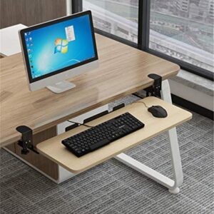 Clamp On Keyboard Tray Under Desk Storage Retractable Height Adjustable Keyboard Tray, 29.5" x 10" for Home or Office