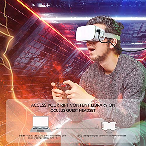 W WDX MAST DYNAPOINT LIMITED VR Link Cable,CompatibleWith Oculus Quest 2 Link Cable 26ft,USB 3.1 to USB C for Quest 2/Steam VR Virtual Reality Headset Game Connection PC,8M