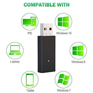 FOOAO Wireless Adapter for Xbox Controller Works with PC Windows 10/8.1/7 Compatible with Xbox One Xbox Series X Xbox One X S Controller Elite Series